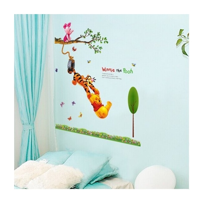 Decal Dán Tường Gấu Đu Dây EB10