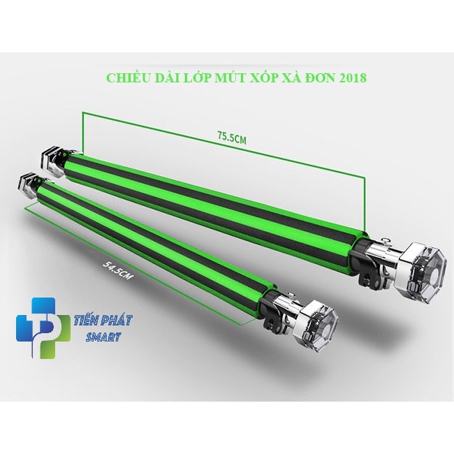 Xà đơn gắn cửa SỌC XANH cải tiến có chốt chống xoay 2 kích cỡ 60-10cm và 80-130cm