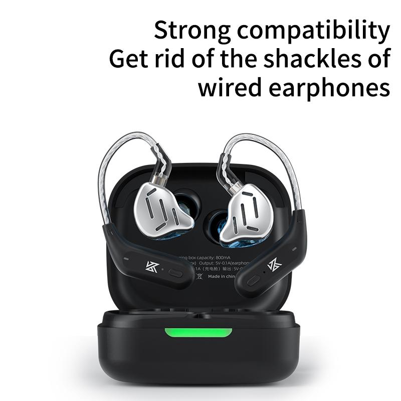 KZ AZ09 HD Bluetooth 5.2 Cáp Nâng Cấp Wifi Không Dây Móc Tai Với Sạc Dành Cho DQ6 ZSX ASX VX C12 tai Nghe Nhét Tai Tai Nghe