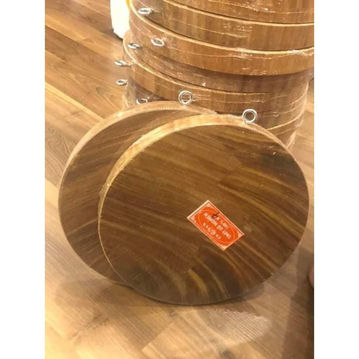THỚT GỖ NGHIẾN không tâm đường kính 24cm- dày 2.5cm