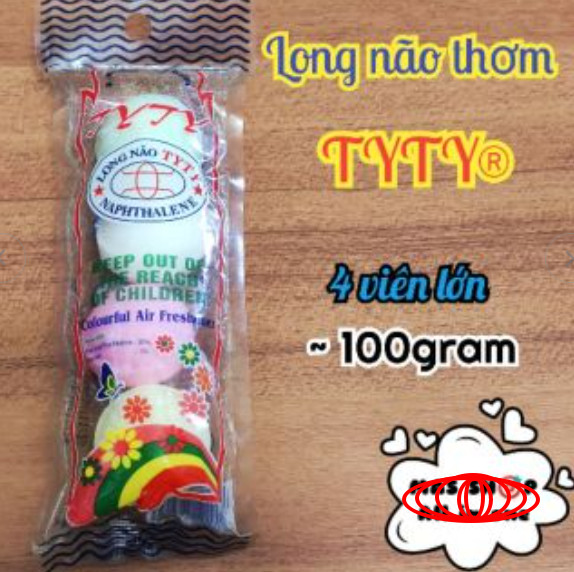 Long Não, băng phiến thơm TYTY gói 100g-Khử mùi, đuổi côn Trùng, chống ẩm mốc