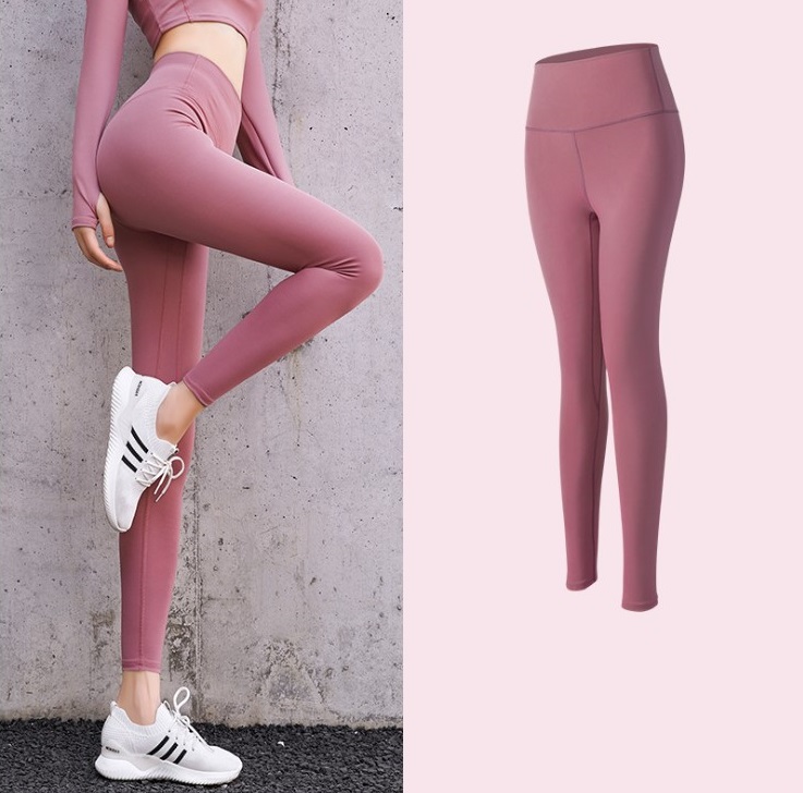 Bộ Đồ Tập GYM YOGA Nữ 2 Món áo thun và quần dài co giãn thoáng mát, mặc tôn dáng - M - áo xanh xám quần hồng