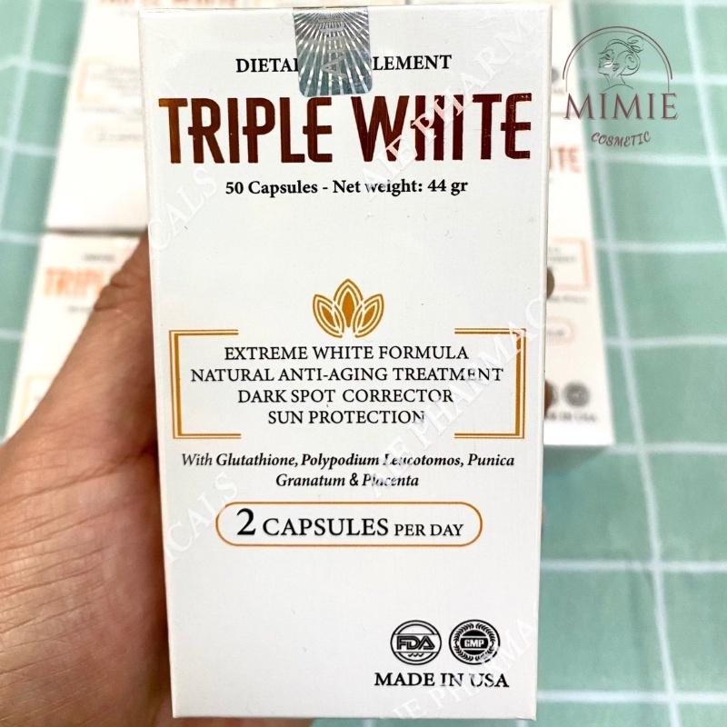 Viên Uống Trắng Da Triple White Glutathione 1200mg - 50 viên - Hee's Beauty Skincare