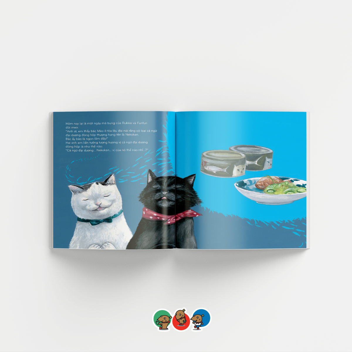 Sách Ehon Nhật Bản - Combo 3 cuốn Mèo Rukkio và Furifuri cho bé từ 3 tuổi