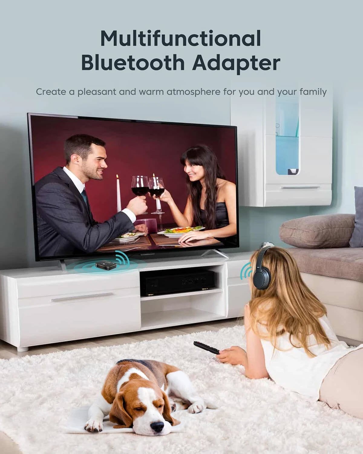 ROGTZ - Bộ Thu Phát Bluetooth Đa Năng M8 NFC, Chip AC6951C, Bluetooth 5.0, Màn Hình LED, Pin Lithium-ion 3.7V/500mAh, 8h, Phạm vi truyền 10m, Kết nối  AUX 3.5mm/RCA kép/Coaxial/Optical, Màn LCD, Hỗ Trợ Nhiều Giao Diện - Hàng Chính Hãng