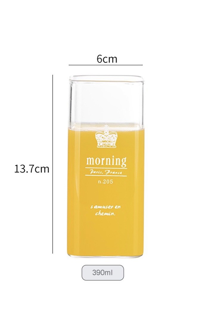 BỘ 6 LY THỦY TINH UỐNG NƯỚC CHỊU NHIỆT CAO CẤP DÁNG VUÔNG - VD89