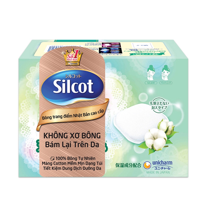 Combo 3 Bông tẩy trang cao cấp Silcot Premium hộp 66 miếng