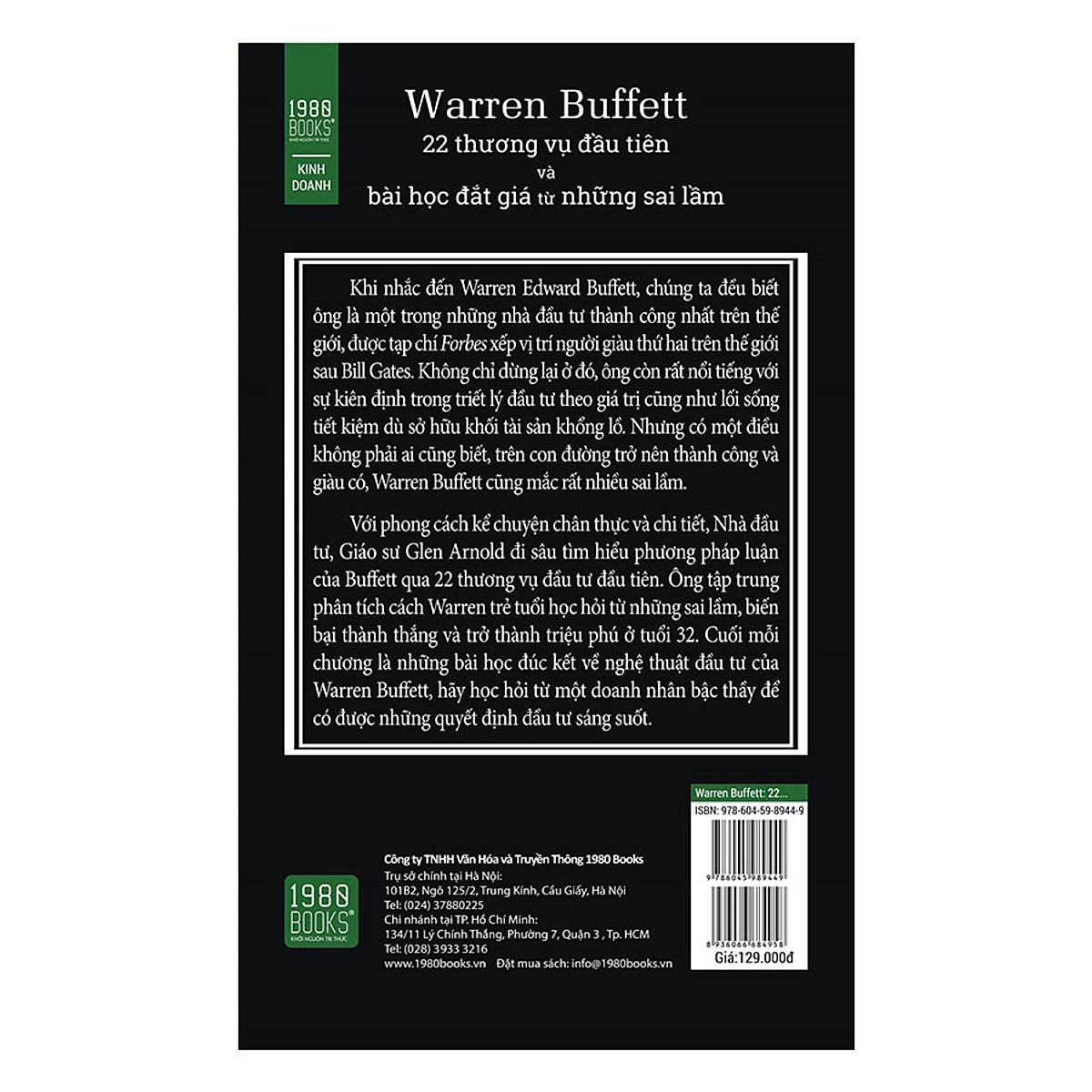 Warren Buffett: 22 Thương Vụ Đầu Tiên Và Bài Học Đắt Giá Từ Những Sai Lầm - Bản Quyền