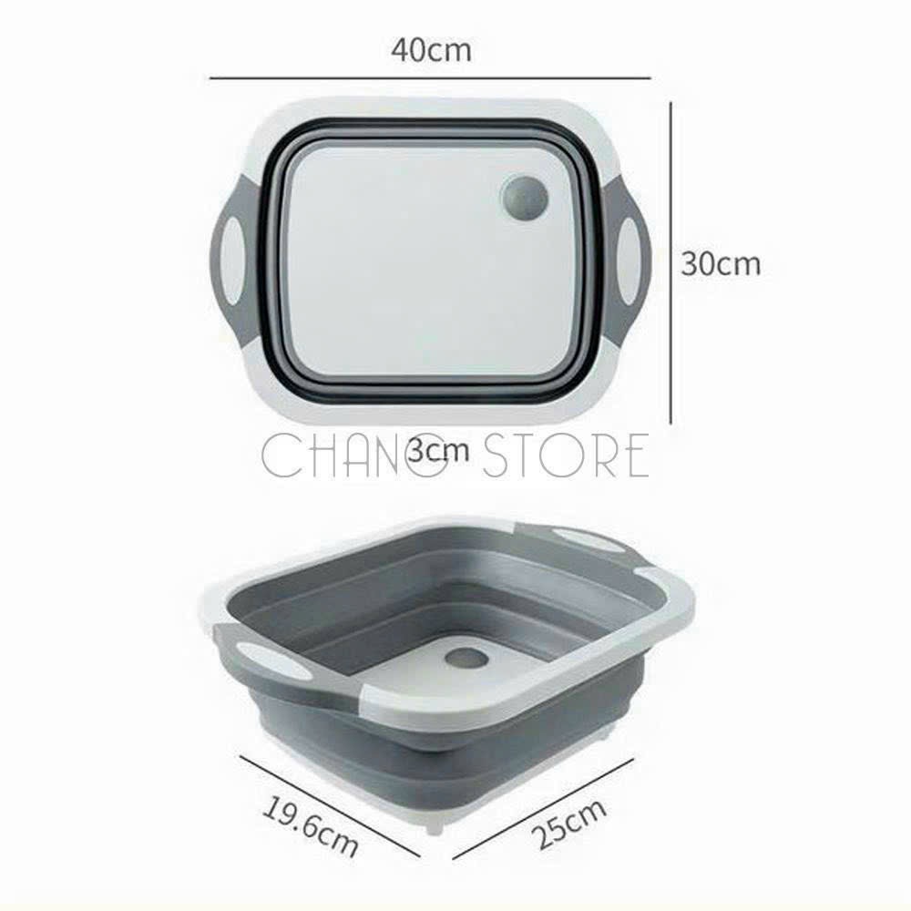 Thớt kiêm Chậu gấp gọn đa năng tiện dụng 3 in 1