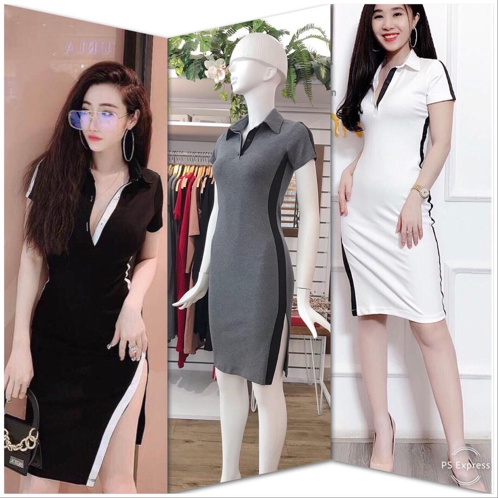 Đầm body xẻ tà dáng thể thao