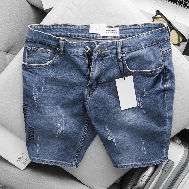 Quần Short Jean Nam cao cấp - chất bò co giãn êm mịn dáng ôm nhẹ