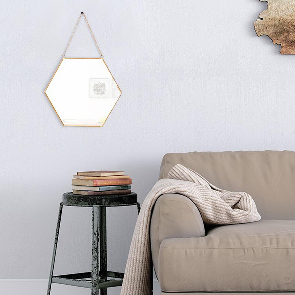 Bắc Âu Đồng Hồ Nam Sắt Vàng Dessing Gương Phòng Tắm Treo Gương Treo Tường 2 Chiếc Một