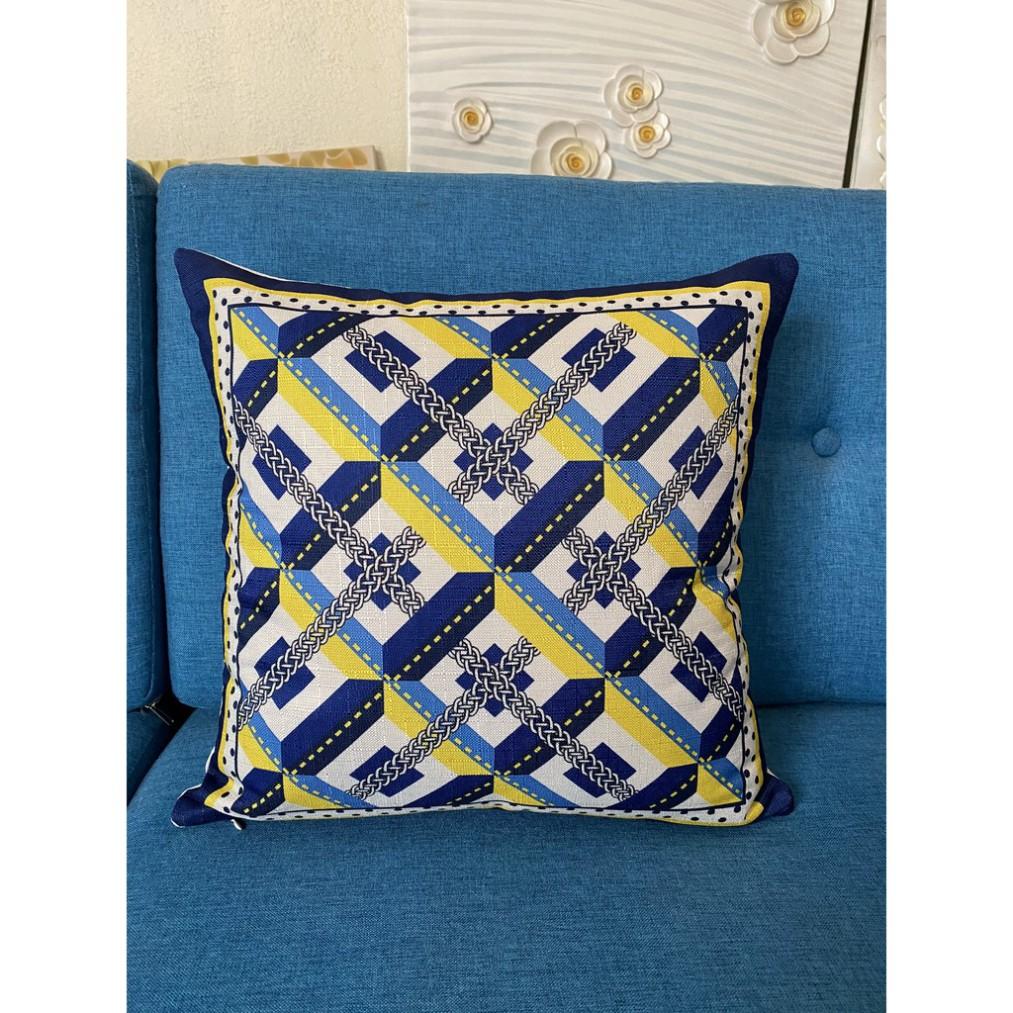 Gối Tựa Lưng | Gối Tựa Sofa, Gối Vuông Trang Trí In Hoạt Tiết Hoa Lá Hiện Đại Kích Thước 45x45cm