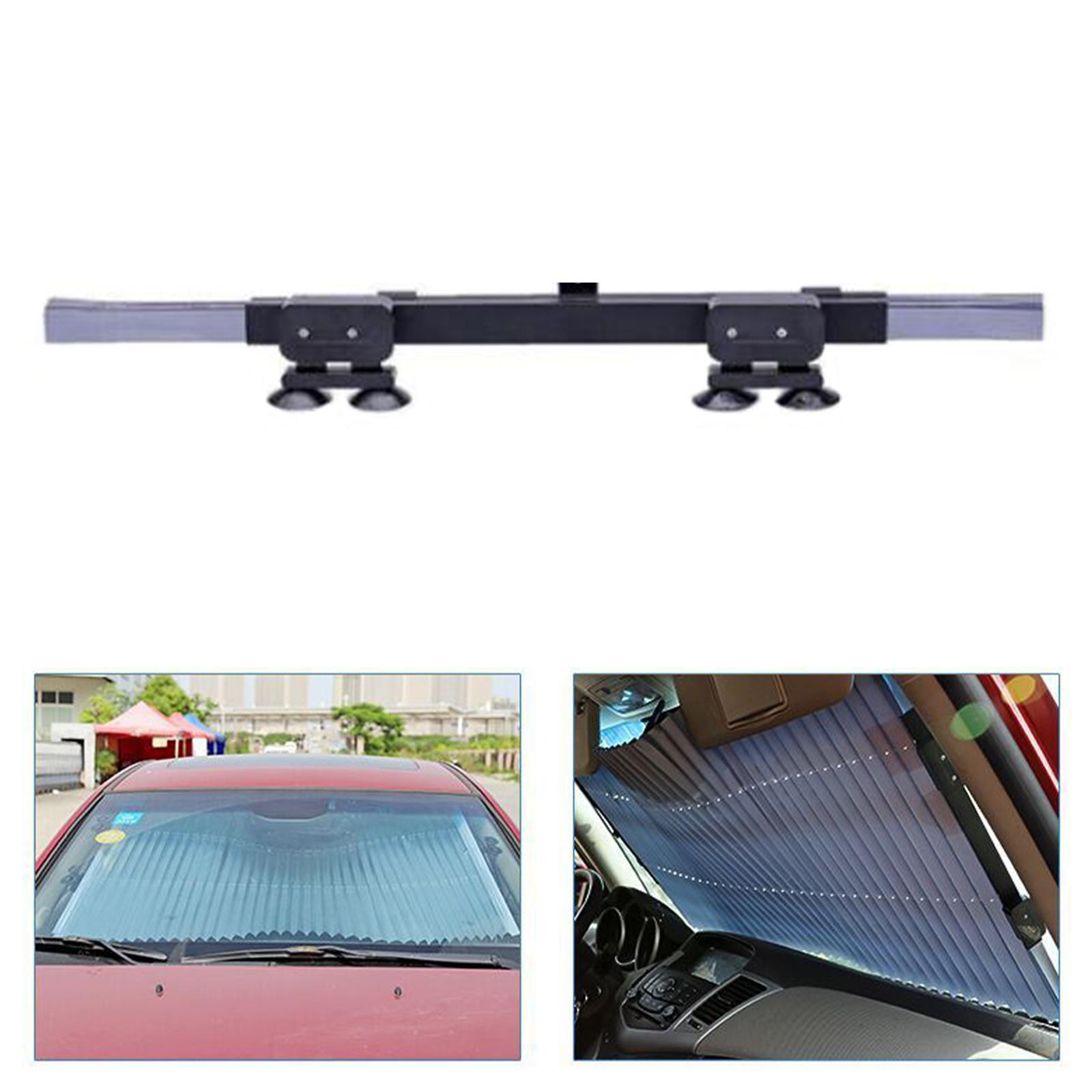 Car Windshield Sun Shade Cover Curtain Sun Shield Fit for Large Vehicles with Suction Cup