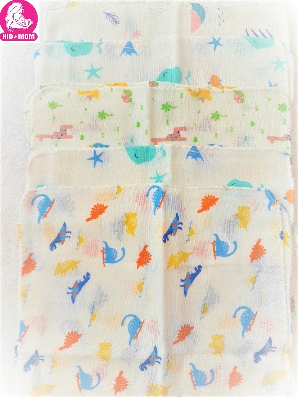 Set 10 Khăn sữa hoa xuất Nhật loại vải cotton mềm 32x32cm loại đẹp