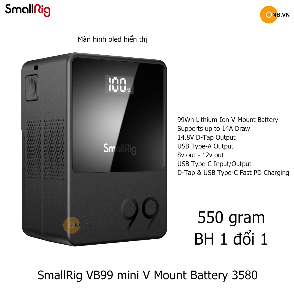 SmallRig VB99 mini V Mount Battery 3580