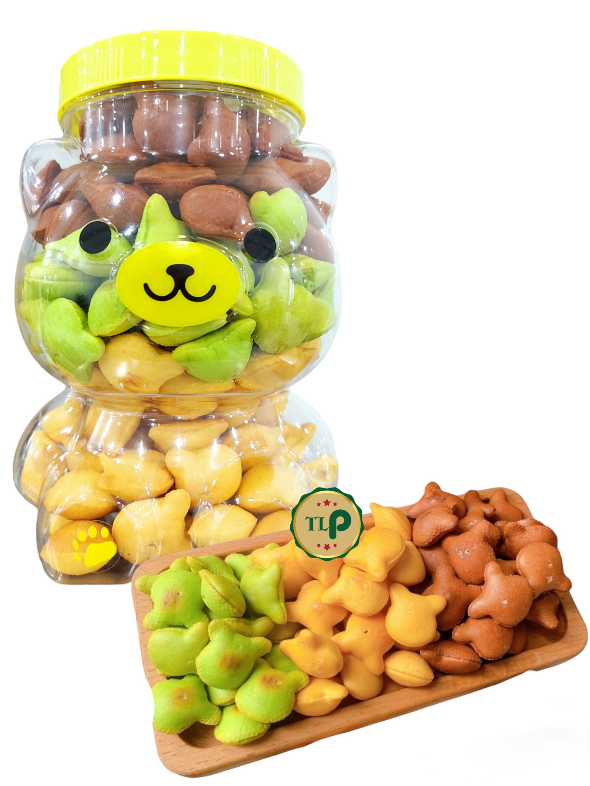 1KG BÁNH GẤU NHÂN KEM MIX 3 VỊ SIÊU NGON TÂN LỘC PHÁT - MỖI HŨ 500G