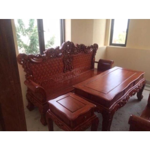 ️Bộ ghế hoàng gia gỗ gõ đỏ hoàn thiện sơn pu