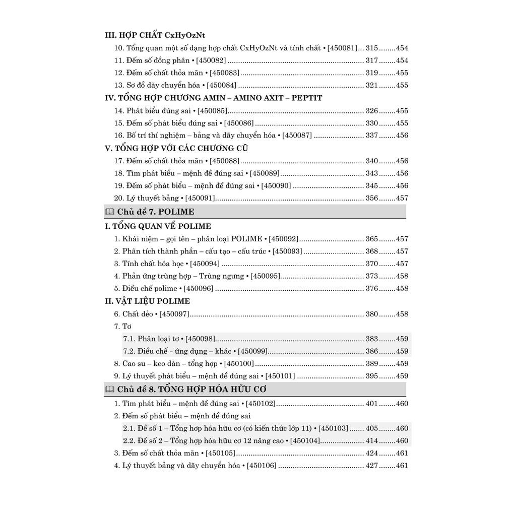 Sách hoá học luyện thi thpt quốc gia và đánh giá năng lực 2023, 3000 câu hỏi lý thuyết hữu cơ lớp 12