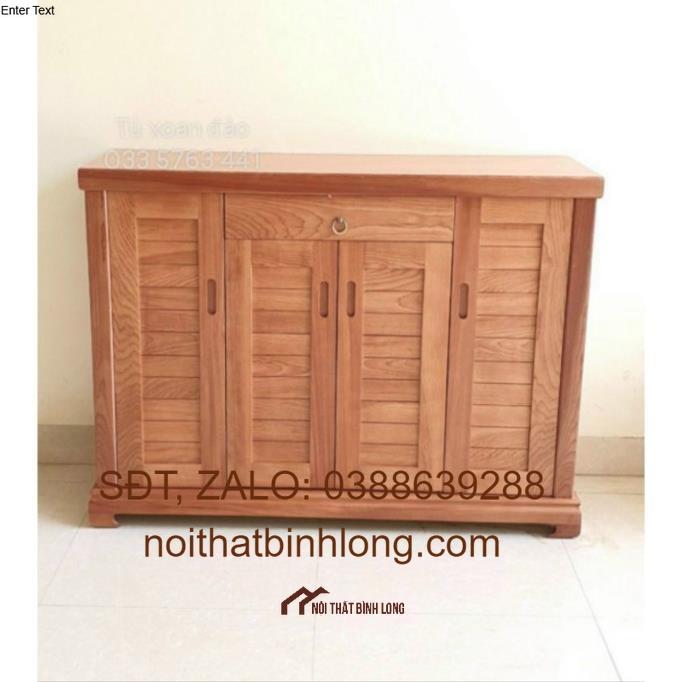 Tủ giày gỗ xoan đào hoặc gỗ hương xám ảnh thật 100