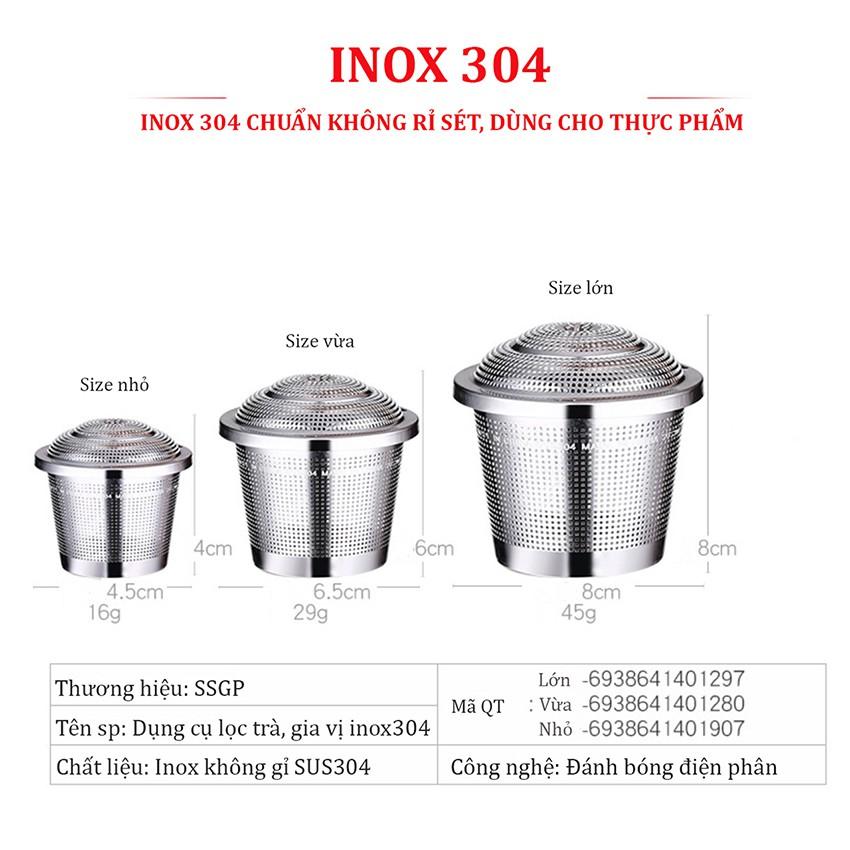 Dụng cụ lọc trà Inox 304 dạng hũ an toàn sức khỏe
