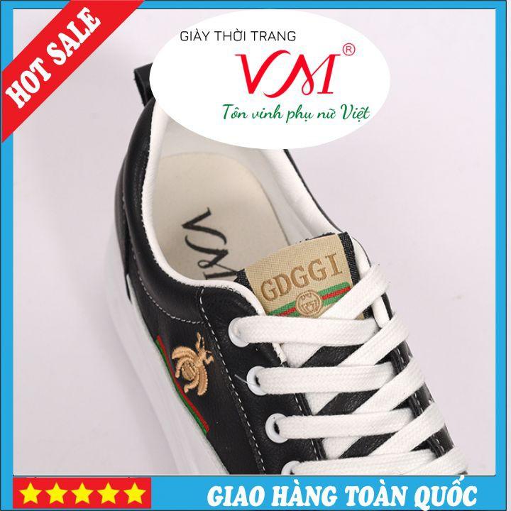 Giày Thể Thao Nữ, Chiều Cao 3CM, Da Bò Thiếp Nhập Khẩu Cao Cấp Êm Ái, Bền Chắc Và Thời Trang - TT.P14110 ĐEN