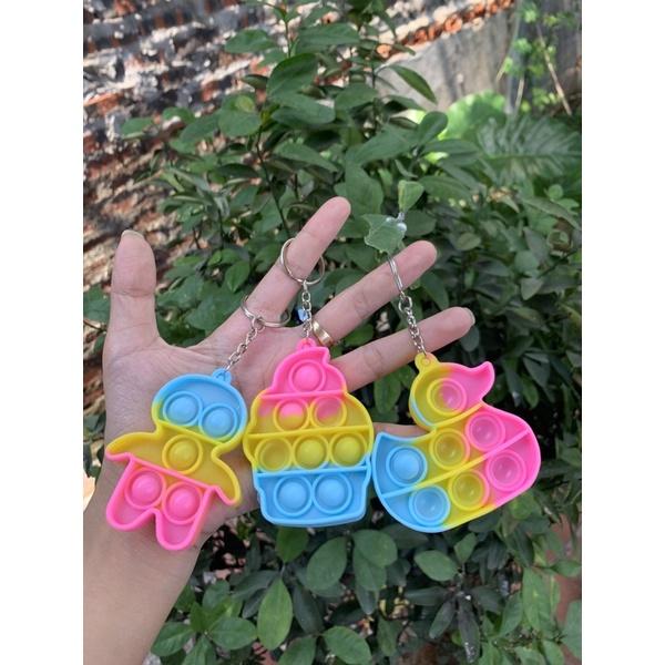 Móc khoá đồ chơi popit mini siêu CUTE, XẢ STRESS mang theo đc mọi nơi
