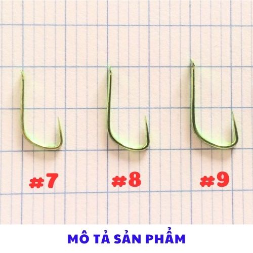 [50 cái] Lưỡi câu cá nah sói xanh lá không ngạnh siêu bền chắc , gía siêu rẻ giá bán /50 cái