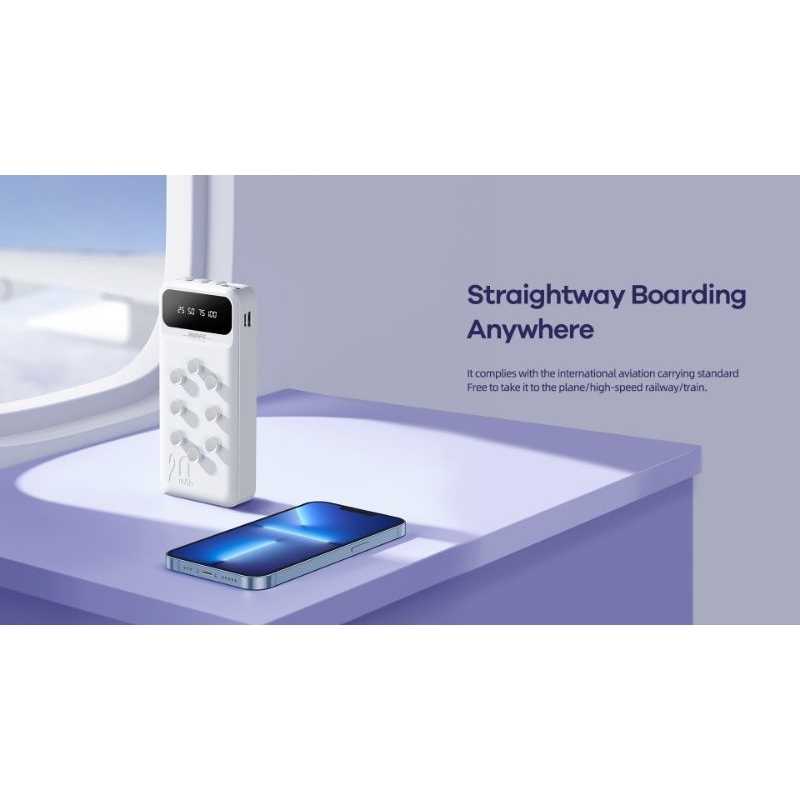 Pin Dự Phòng Có Hít Kèm Cáp REMAX RPP 297 20.000mAh - Hàng chính hãng