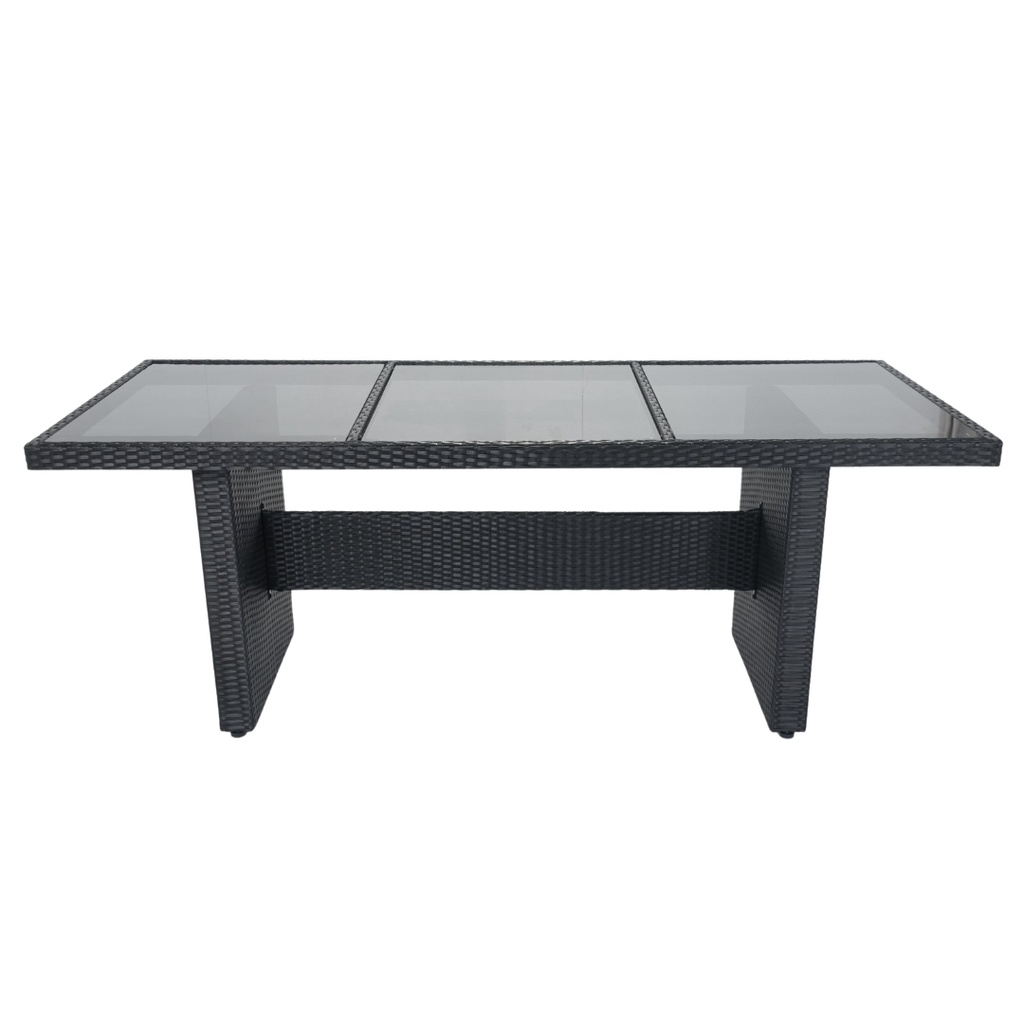 WEGO Bộ bàn ăn 6 người ngồi điều chỉnh/ Bộ sofa ngoài trời/ Bộ bàn ghế tựa lật - Outdoor furniture 7 seater with adjustable chair - dinning sofa set - wicker sofa