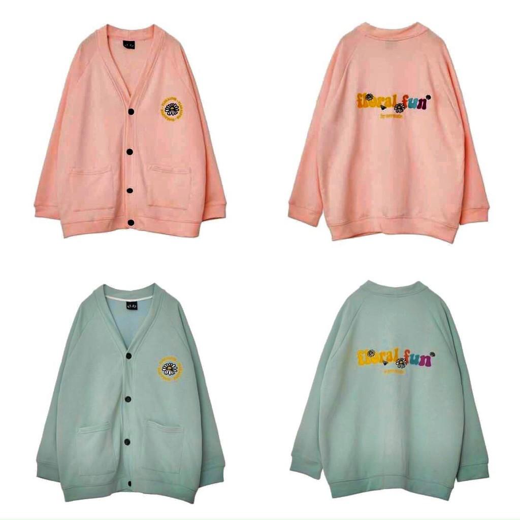 ÁO KHOÁC NỈ CADIGAN 123SHOP Floral Fun