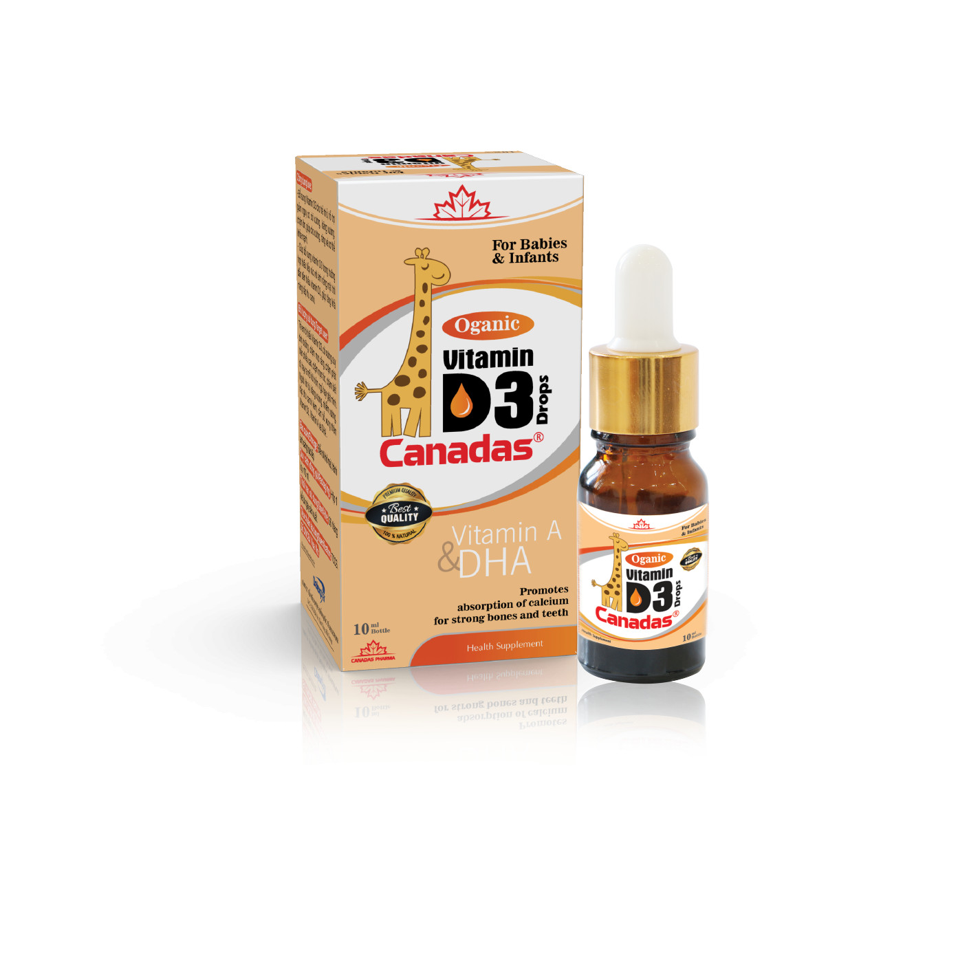 Drops Vitamin D3 Canadas giúp trẻ phát triển toàn diện Lọ 10ml