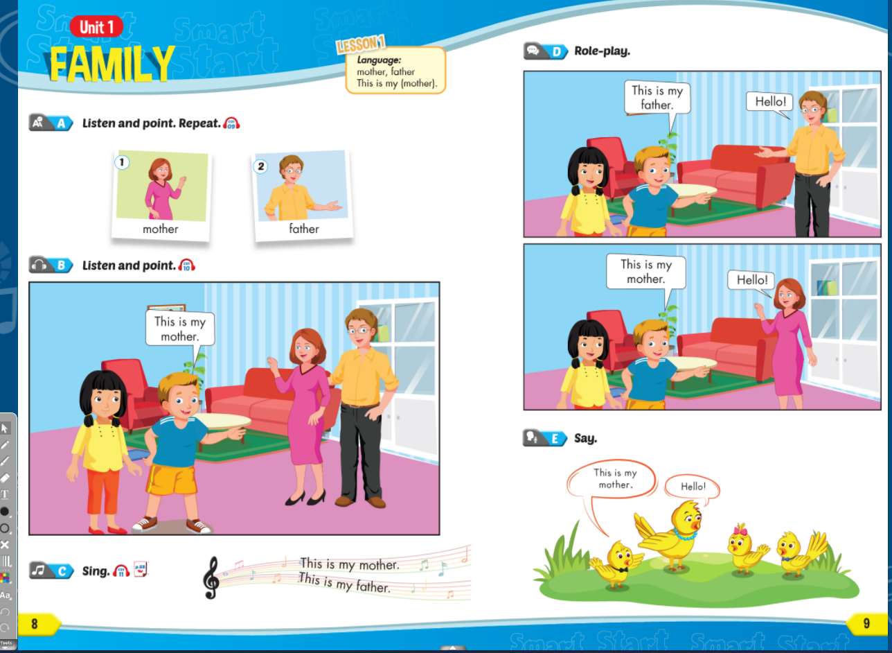 Tiếng Anh 1 i-Learn Smart Start - Ứng dụng phần mềm tương tác sách học sinh