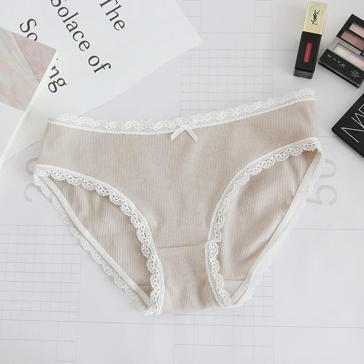 Quần lót viền ren sợi bông CT8