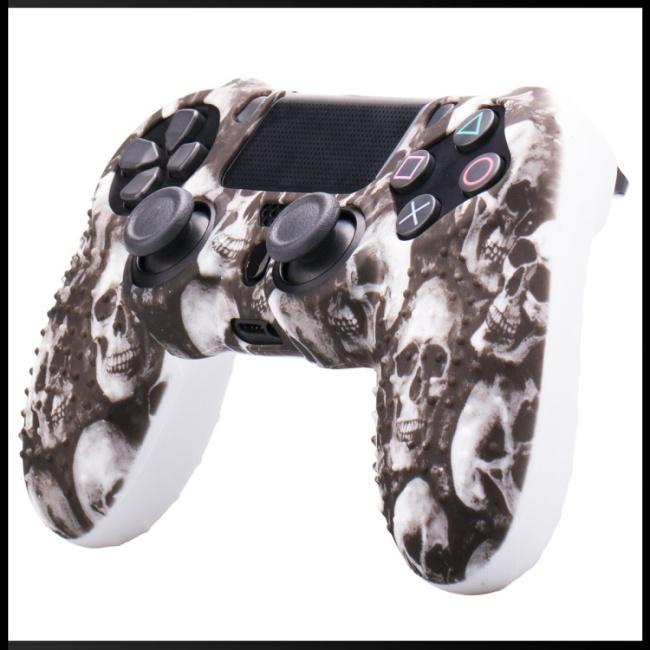 Vỏ Silicone Mềm Họa Tiết Rằn Ri Bảo Vệ Tay Cầm Chơi Game PS4 4