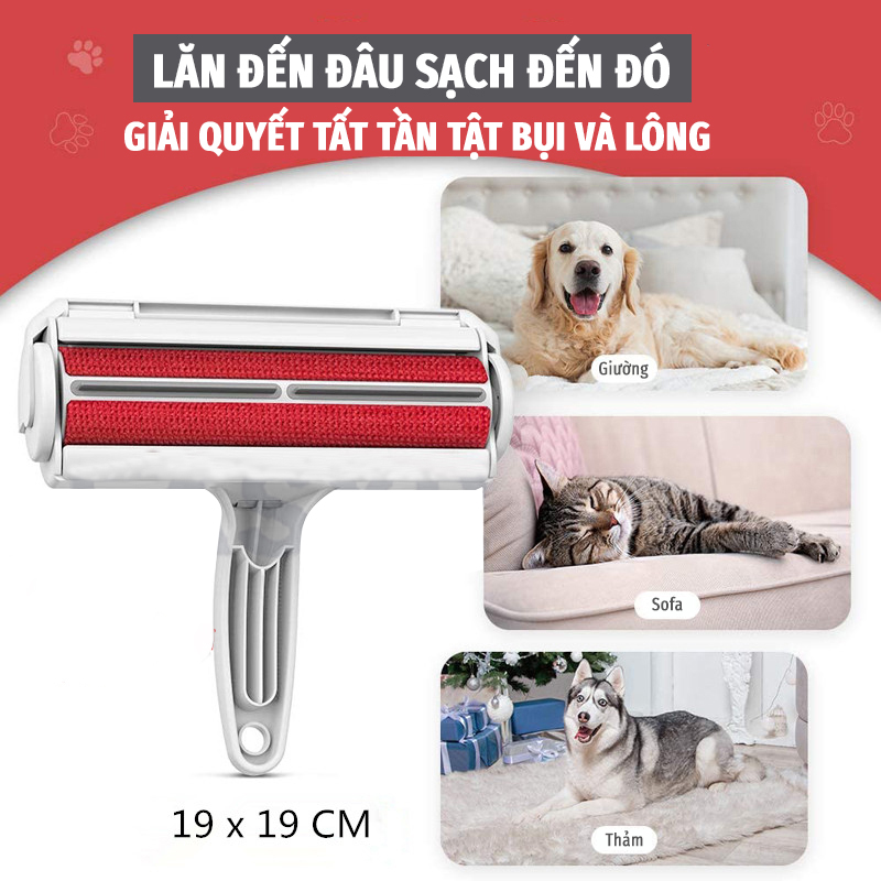 Cây Lăn Lông Thú Cưng Cây Lăn Lông Tĩnh Điện Hút Lông Chó Mèo Trên Giường Nệm Sofa