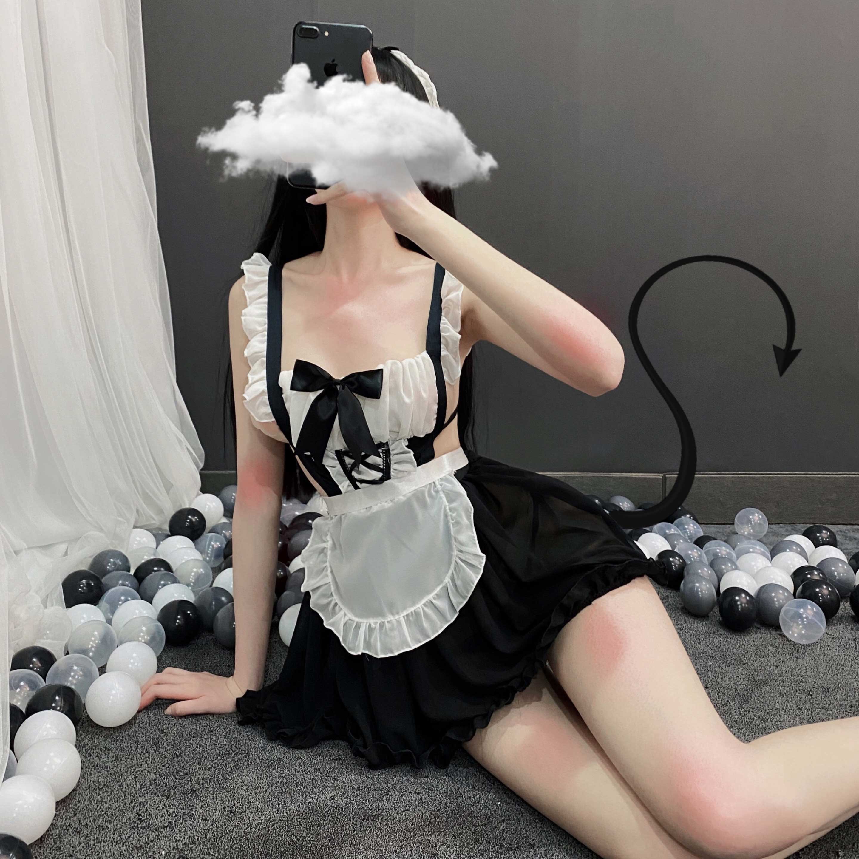 Cosplay Hầu Gái Nhật Bản Sexy - Bộ Đồ Ngủ Cô Giúp Việc Quyến Rũ Gợi Cảm - Maid Cosplay Outfit