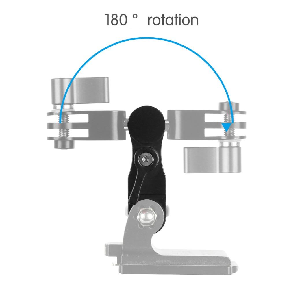360 độ Xoay Xoay kim loại Máy ảnh mũ bảo hiểm Bộ điều hợp Chân máy cố định cho GoPro cho hành động của DJI OSMO cho máy ảnh hành động của Eken