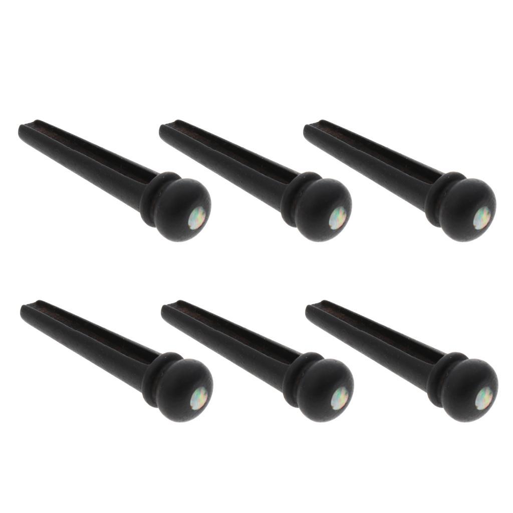Guitar Bone Saddle Nut with Ebony Bridge Pins for Guitar Accessory