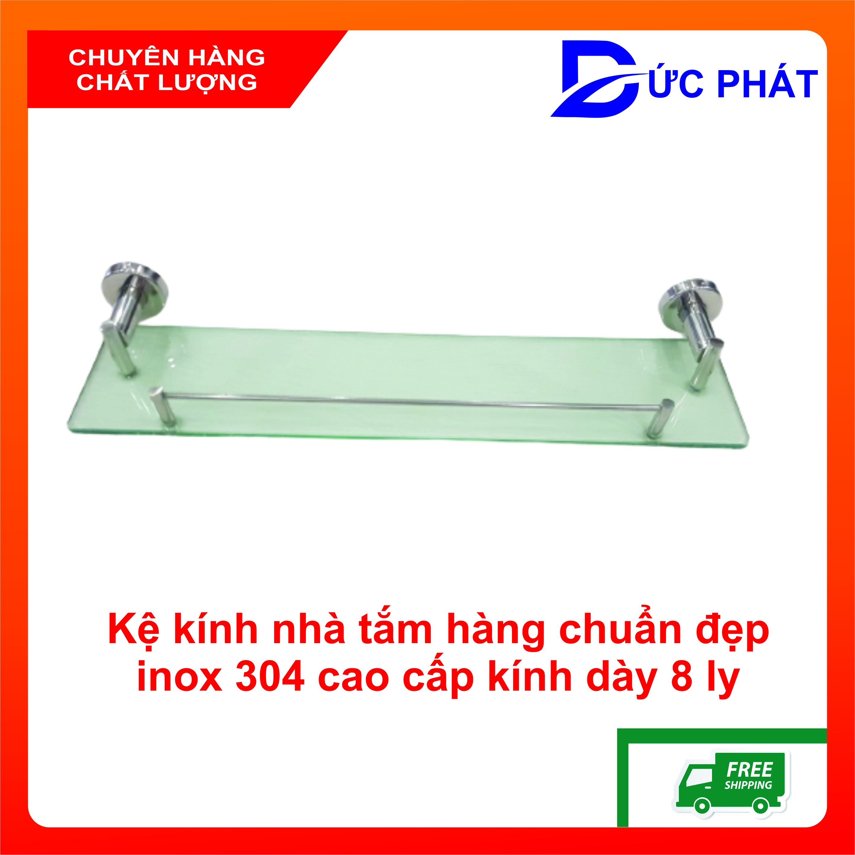 Kệ kính, kệ gương để đồ nhà tắm inox 304 không rỉ, hàng dày đẹp KK105