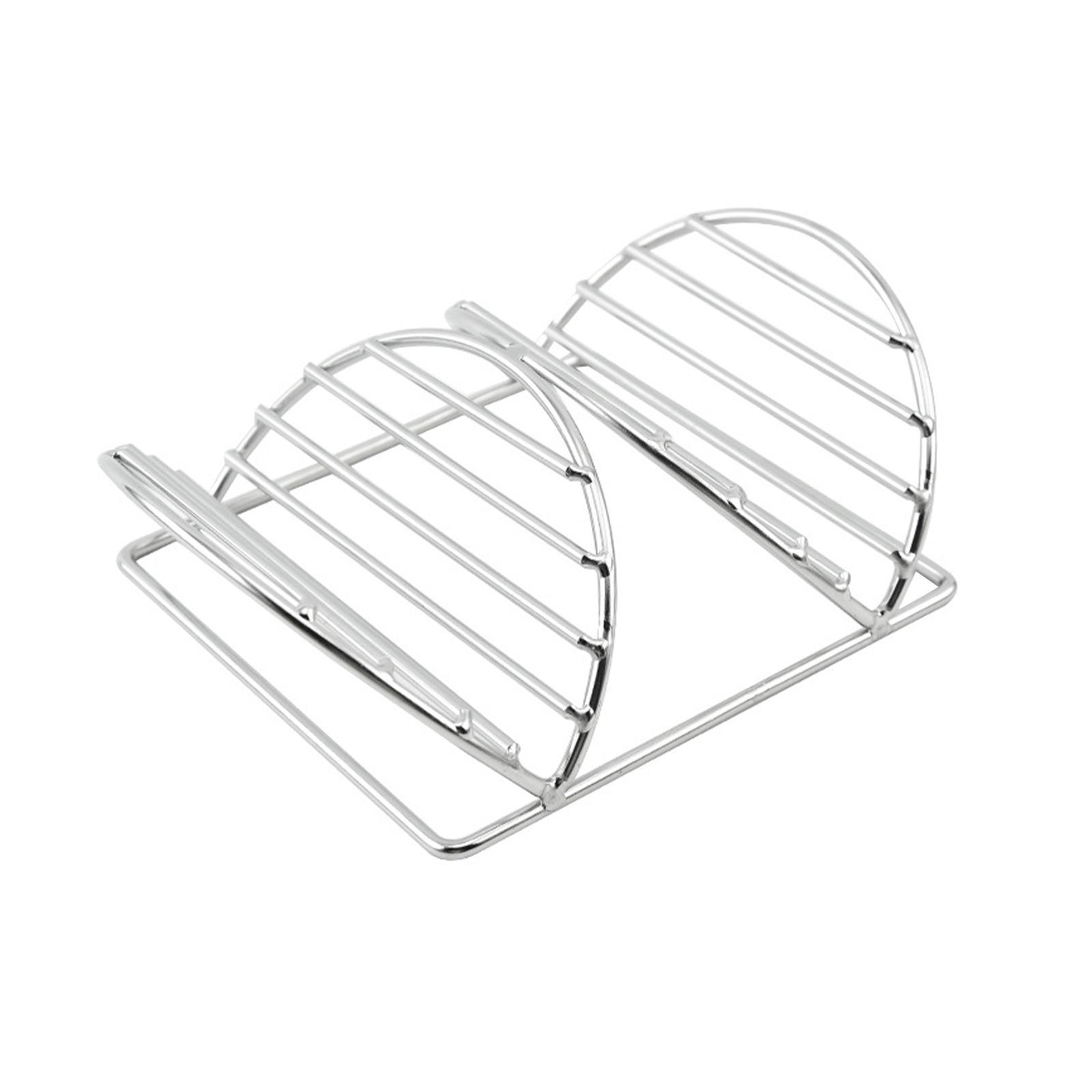 Taco Holder Stainless Steel Taco Stand Holds 2