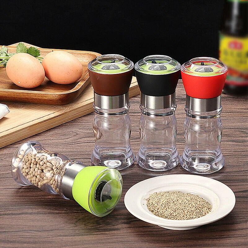 Stainless Steel Pepper Grinder Mill Manual Grinder Bottle Food Herb Grinders Spice Jar Containers Kitchen Gadgets Spice Bottles