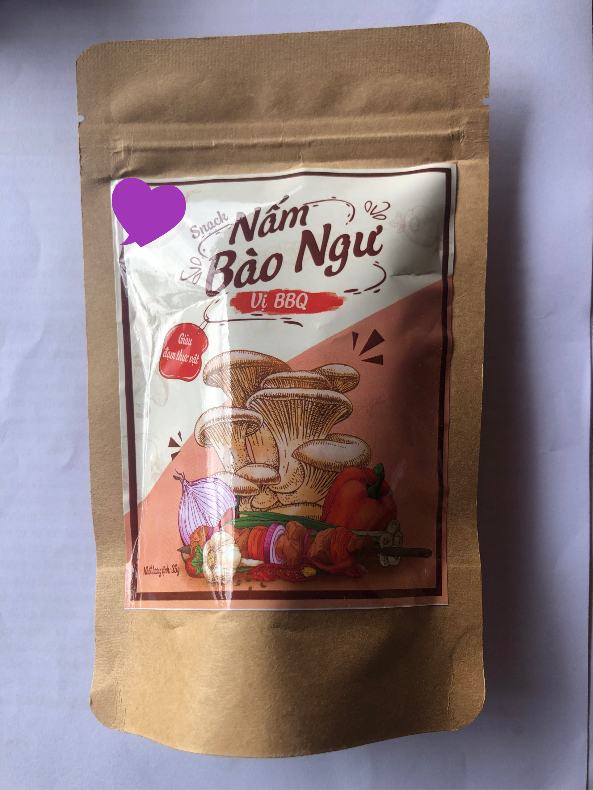 Snack nấm bào ngư vị phô mai cay,BBQ 35g