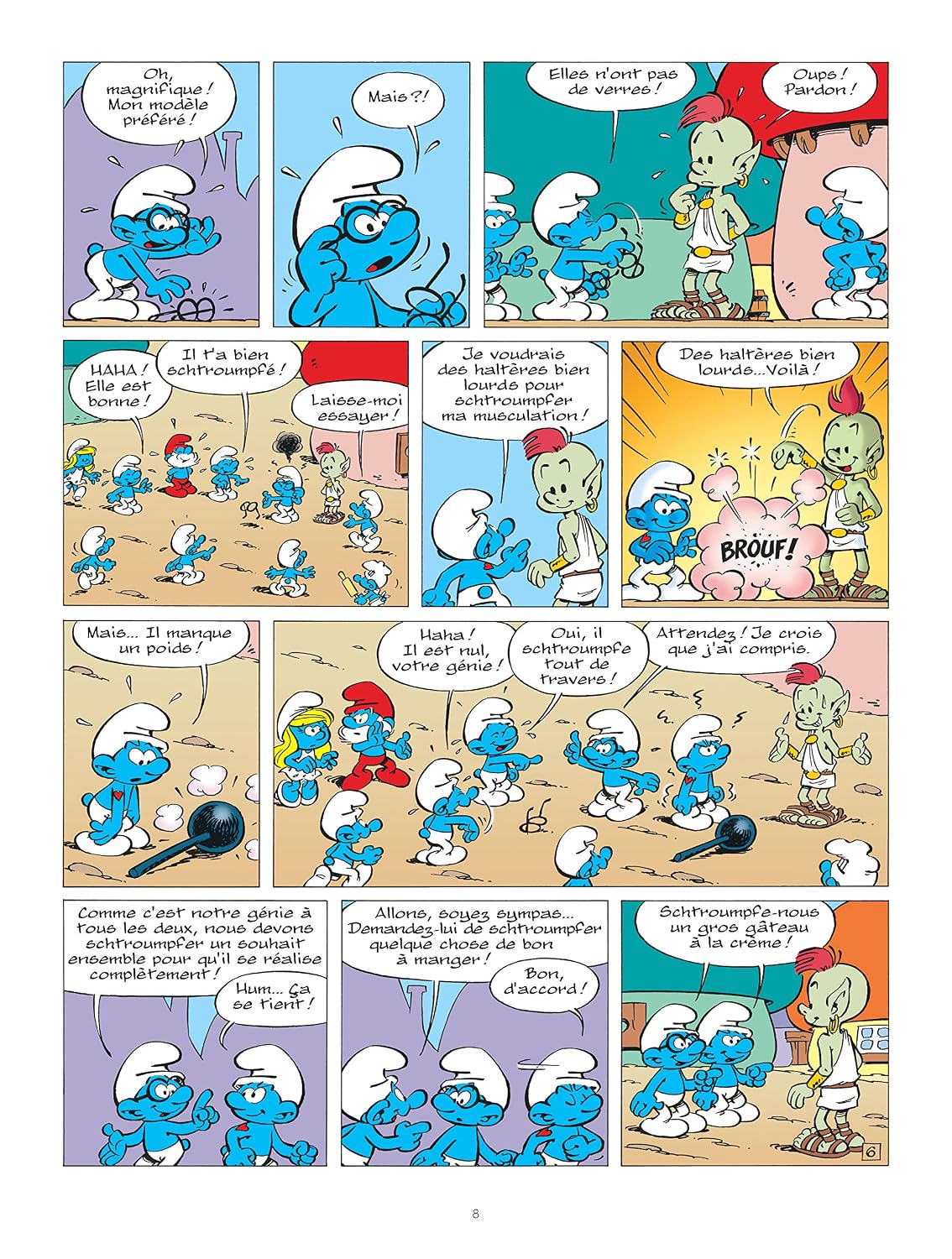 Sách truyện tranh tiếng Pháp - Les Schtroumpfs - Tome 34 - Les Schtroumpfs Et Le Demi-Genie
