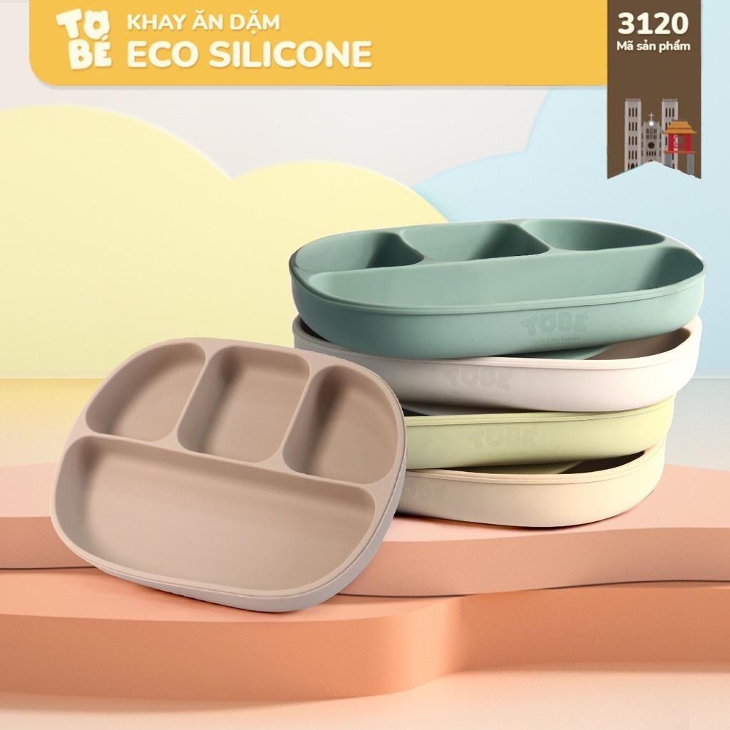 Khay ăn dặm cho bé TOBÉ Eco Silicone chống đổ an toàn