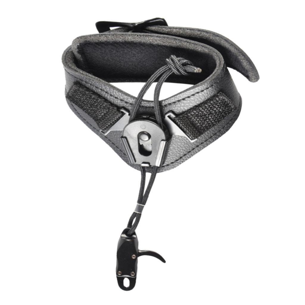 Archery Compound Bow Release - Adjustable Black Wrist Strap