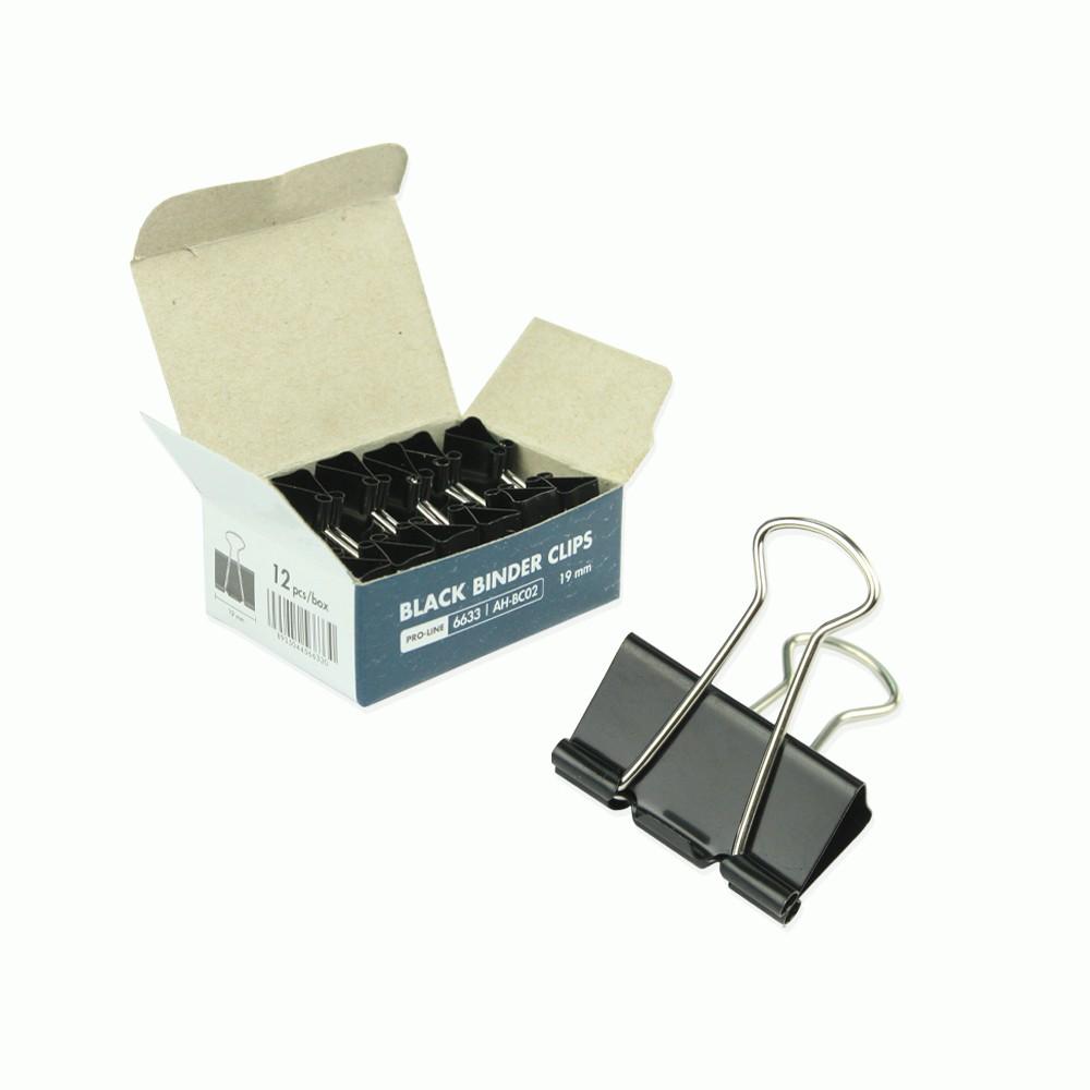 Kẹp bướm, kẹp giấy đen Hồng Hà 19mm - 6633