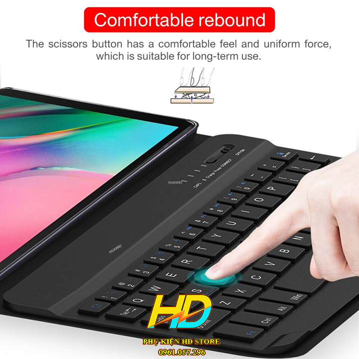 Bao Da Kèm Bàn Phím Cho Samsung Galaxy Tab S6 Lite 2022 10.4 inch P613/P619 Smart KeyBoard Kết Nối Bluetooth Thông Minh, Hỗ Trợ Đóng Mở Màn Hình - Hàng Nhập Khẩu