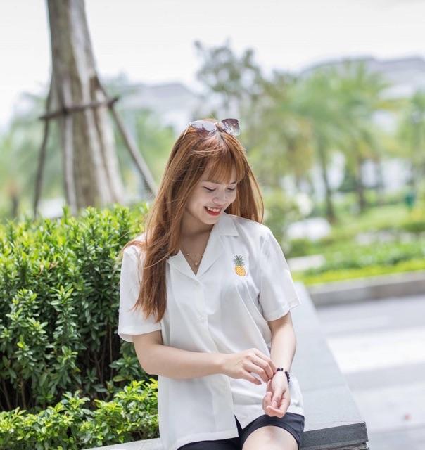 Sơ mi thêu dứa