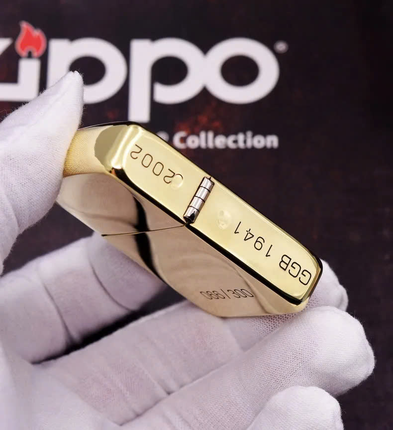 Hộp quẹt zippoo vàng gold phiên bản kỷ niệm 1941 hàng chính hãng USA tem đỏ cao cấp sang trọng (Usa Fancy Gold), Bật lửa zippoo Usa Fancy Gold 1941 độc đáo thời thượng